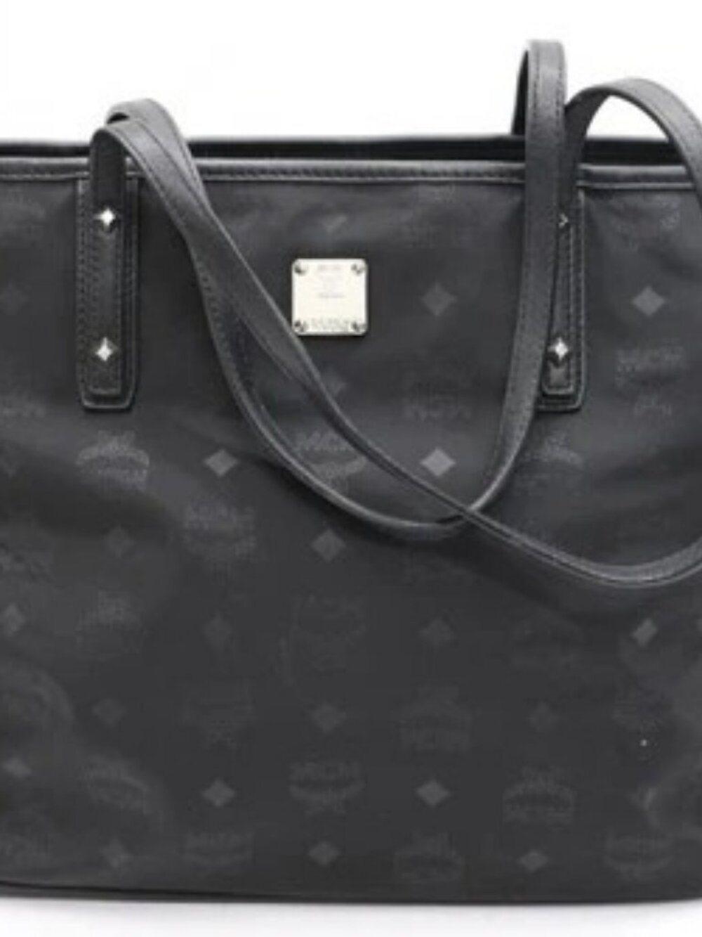 MCM Black Nylon Visetos Tote Bag